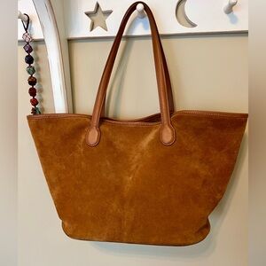 J. Crew Suede and Leather Tote
